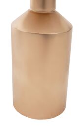 Orsina Marble Top Gold Base Side Table, Contemporary End Table in Bottleneck Design, Sturdy Iron Base - thumbnail 4