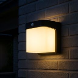 CGC Lighting Black Cube PIR Motion Sensor LED Outdoor Wall Light 4000k Natural White Integrated LED IP65 - thumbnail 2