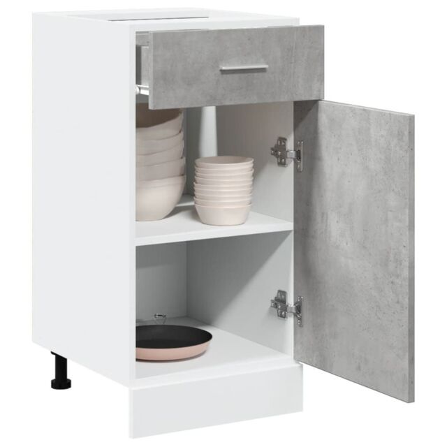 Berkfield Home Drawer Bottom Cabinet Lyon Concrete Grey 40x46x81.5 cm Engineered Wood - image 1