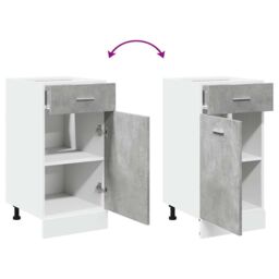 Berkfield Home Drawer Bottom Cabinet Lyon Concrete Grey 40x46x81.5 cm Engineered Wood - thumbnail 7