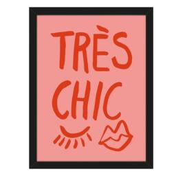 Grace Digital Magiqueface Très Chic Pink Framed Print Set Pack of 2 in Black - thumbnail 2