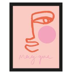 Grace Digital Magiqueface Très Chic Pink Framed Print Set Pack of 2 in Black - thumbnail 3