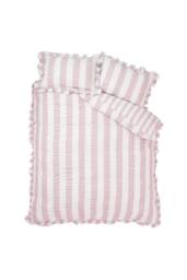 Catherine Lansfield 'Seersucker Frill Stripe' Duvet Cover Set in Pink - Size: King - thumbnail 5
