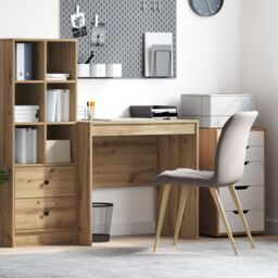 Berkfield Home Desk Artisan Oak 80x50x76 cm Engineered wood in Brown - Size: 80 x 50 x 76 cm - thumbnail 1