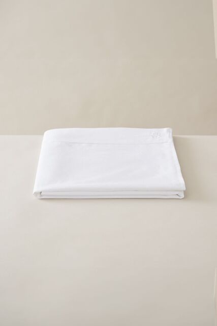 Ted Baker 'TB Plain Dye' Cotton Sateen Flat Sheet in White - Size: Double - image 1