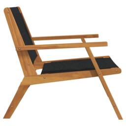 Berkfield Home Garden Chairs 2 pcs Black 67x77x73 cm Solid Wood Acacia in Brown - Size: 67 x 77 x 73 cm - thumbnail 7
