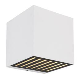 Netlighting Illi Outdoor Up Down Wall Lamp White Matt IP54 Glass Shade LED 3000K