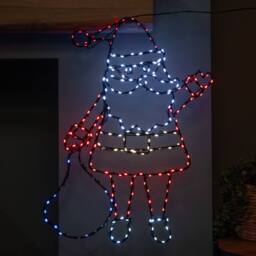 Samuel Alexander 59cmx45cm FlexiBrights Santa Silhouette with 237 Multi-Coloured LEDs - Size: 59 cmx45 cm - thumbnail 2