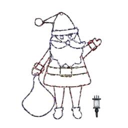 Samuel Alexander 59cmx45cm FlexiBrights Santa Silhouette with 237 Multi-Coloured LEDs - Size: 59 cmx45 cm - thumbnail 1