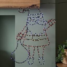 Samuel Alexander 59cmx45cm FlexiBrights Santa Silhouette with 237 Multi-Coloured LEDs - Size: 59 cmx45 cm - thumbnail 7