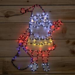 Samuel Alexander 59cmx45cm FlexiBrights Santa Silhouette with 237 Multi-Coloured LEDs - Size: 59 cmx45 cm - thumbnail 5