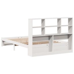 Berkfield Home Bookcase Bed without Mattress White 160x200cm Solid Wood Pine - Size: 160x200 cm - thumbnail 6