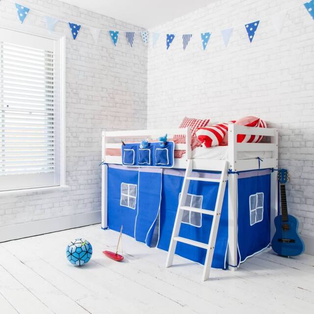 Nöa and Nani Ontario Cabin Bed Midsleeper Shorty with Blue Tent in White - image 1