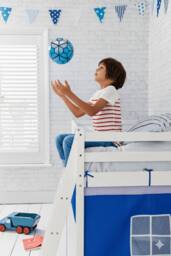 Nöa and Nani Ontario Cabin Bed Midsleeper Shorty with Blue Tent in White - thumbnail 6