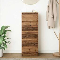 Berkfield Home Sideboard with Drawers Old Wood 37.5x35x99 cm Engineered Wood in Brown - thumbnail 3