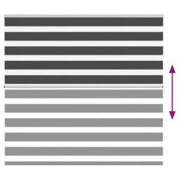 Berkfield Home Zebra Blind Black 165x150 cm Fabric Width 160.9 cm Polyester - thumbnail 5