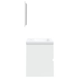 Berkfield Home Bathroom Sink Cabinet with Basin & Mirror White - thumbnail 5