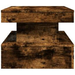 Berkfield Home Modern Coffee Table with LED Lights Smoked Oak 90x50x40 cm in Brown - Size: 90 x 50 x 40 cm - thumbnail 8