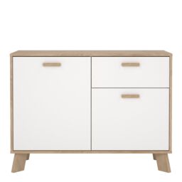 Furniture To Go Ikast Sideboard 2 Doors + 1 Drawer in Jackson Hickory & White - thumbnail 2