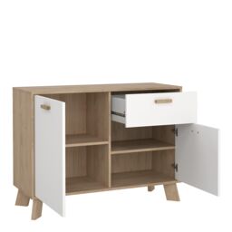 Furniture To Go Ikast Sideboard 2 Doors + 1 Drawer in Jackson Hickory & White - thumbnail 6