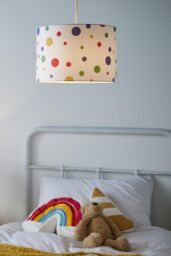 BHS Lighting Glow Dots Easy Fit Light Shade in White - Size: 30 cm diameter x 21 cm high - thumbnail 4