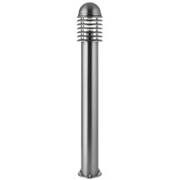 Loops 1m Outdoor Post Bollard Light Polished Steel Vandal Proof External Pathway Lamp in Metallics - thumbnail 1
