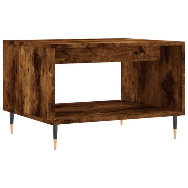 Berkfield Home Coffee Table Smoked Oak 60x50x40 cm Engineered Wood in Brown - Size: 60 x 50 x 40 cm - image 1
