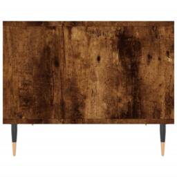Berkfield Home Coffee Table Smoked Oak 60x50x40 cm Engineered Wood in Brown - Size: 60 x 50 x 40 cm - thumbnail 5