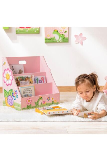 Teamson Kids Fantasy Fields Magic Garden Kids Bookshelf Bookcase Book in Pink - image 1