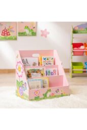Teamson Kids Fantasy Fields Magic Garden Kids Bookshelf Bookcase Book in Pink - thumbnail 3