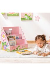 Teamson Kids Fantasy Fields Magic Garden Kids Bookshelf Bookcase Book in Pink - thumbnail 1