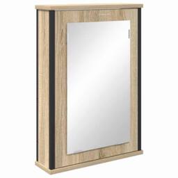 Berkfield Home Elegant 2 Piece Bathroom Furniture Set Sonoma Oak Engineered Wood in Beige - thumbnail 5