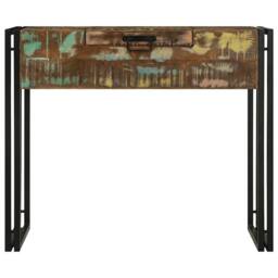 Berkfield Home Dressing Table 90x50x75 cm Solid Wood Reclaimed in Brown - Size: 90 x 50 x 75 cm - thumbnail 5