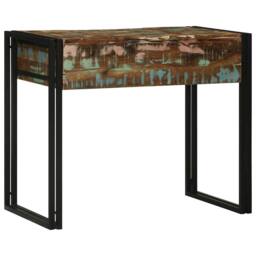 Berkfield Home Dressing Table 90x50x75 cm Solid Wood Reclaimed in Brown - Size: 90 x 50 x 75 cm - thumbnail 7