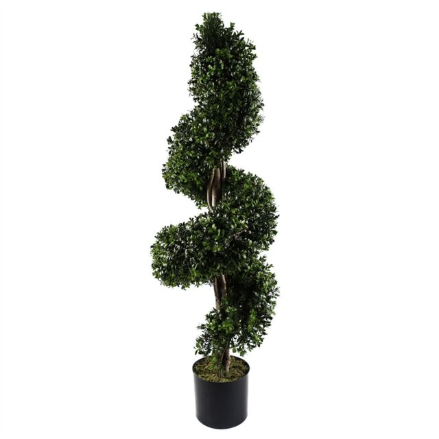 Leaf Sprial Buxus Artificial Tree UV Resistant Outdoor Topiary 120cm Botanik in Green - image 1