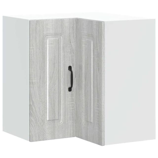 Berkfield Home Kitchen Wall Corner Cabinet Kalmar Grey Sonoma Engineered Wood - image 1