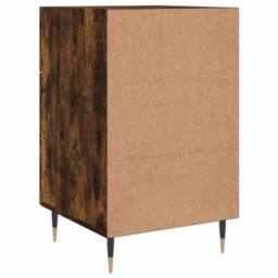 Berkfield Home Bedside Cabinet Smoked Oak 40x40x66 cm Engineered Wood in Brown - Size: 40 x 40 x 66 cm - thumbnail 8