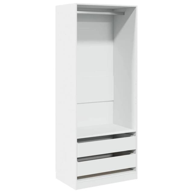 Berkfield Home Wardrobe White 80x50x200 cm Engineered Wood - Size: 80 x 50 x 200 cm - image 1