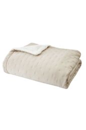 Catherine Lansfield 'Cosy Nori' Soft Sherpa Bedspread in Cream - thumbnail 4