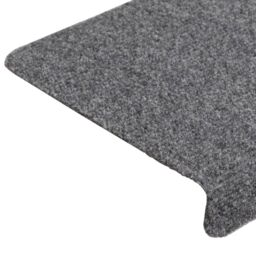 Berkfield Home Stair Mats 15 pcs Needle Punch 65x21x4 cm Light Grey - Size: Medium - thumbnail 5