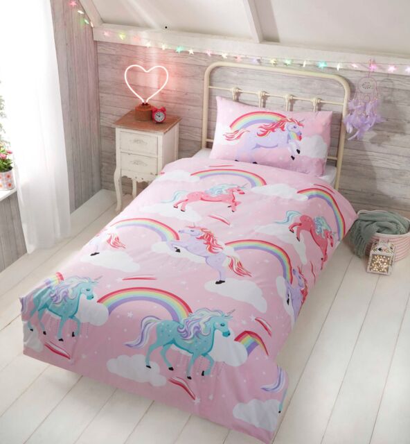 Rapport Home My Little Unicorn Duvet Cover Set with Pillowcase in Pink - Size: Single - image 1