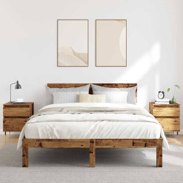 Berkfield Home Modern Bedside Cabinets 2 pcs Old Wood 40x35x50 cm Engineered Wood in Brown - Size: 40 x 35 x 50 cm - image 1
