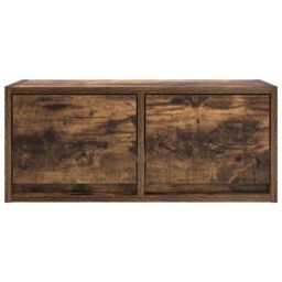 Berkfield Home TV Cabinet Smoked Oak 60x31x25.5 cm Engineered Wood in Brown - thumbnail 6