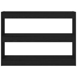 Berkfield Home Book Cabinet/Room Divider Black Oak 100x30x72 cm Engineered Wood - Size: 100 x 30 x 72 cm - thumbnail 6