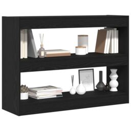 Berkfield Home Book Cabinet/Room Divider Black Oak 100x30x72 cm Engineered Wood - Size: 100 x 30 x 72 cm - thumbnail 3