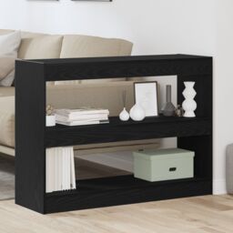 Berkfield Home Book Cabinet/Room Divider Black Oak 100x30x72 cm Engineered Wood - Size: 100 x 30 x 72 cm - thumbnail 4