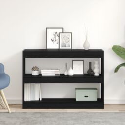 Berkfield Home Book Cabinet/Room Divider Black Oak 100x30x72 cm Engineered Wood - Size: 100 x 30 x 72 cm - thumbnail 1