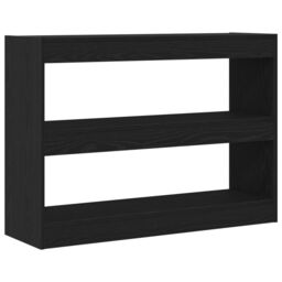 Berkfield Home Book Cabinet/Room Divider Black Oak 100x30x72 cm Engineered Wood - Size: 100 x 30 x 72 cm - thumbnail 2