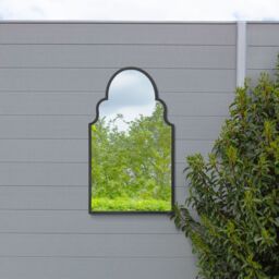 "MirrorOutlet Black Metal Framed Arched Garden Wall Mirror 41""x 24"" (104CM X 61CM) - Size: 1 Pack" - thumbnail 6