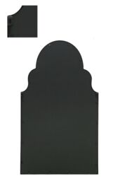 "MirrorOutlet Black Metal Framed Arched Garden Wall Mirror 41""x 24"" (104CM X 61CM) - Size: 1 Pack" - thumbnail 5